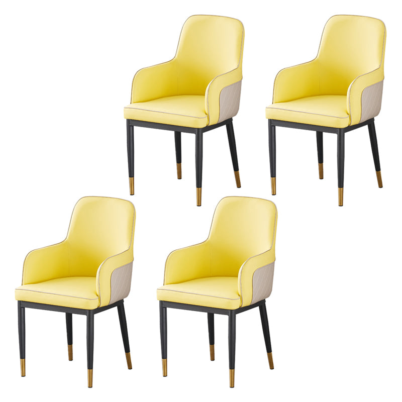 Silla auxiliar de comedor de estilo moderno Sillón de cocina con patas de metal