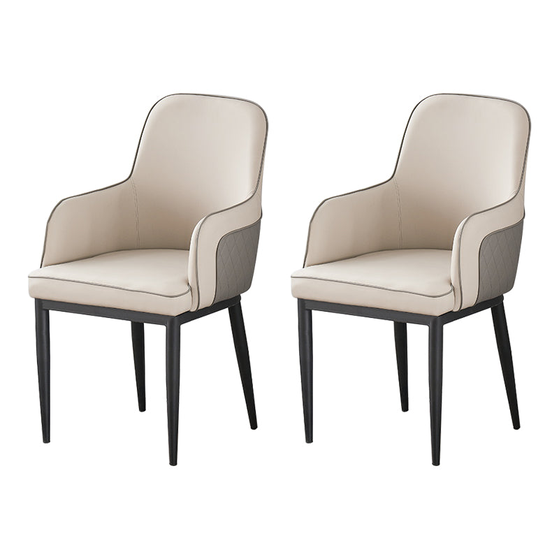 Silla auxiliar de comedor de estilo moderno Sillón de cocina con patas de metal