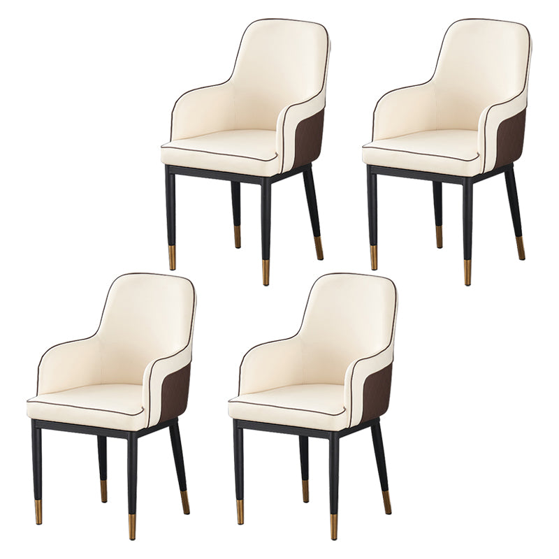 Silla auxiliar de comedor de estilo moderno Sillón de cocina con patas de metal