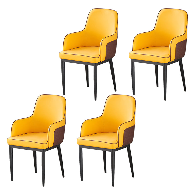 Silla auxiliar de comedor de estilo moderno Sillón de cocina con patas de metal