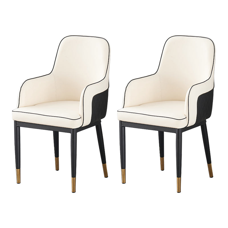 Silla auxiliar de comedor de estilo moderno Sillón de cocina con patas de metal