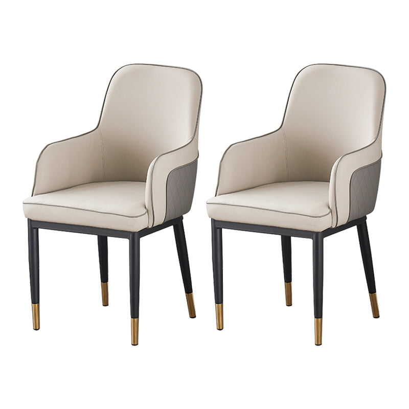 Silla auxiliar de comedor de estilo moderno Sillón de cocina con patas de metal