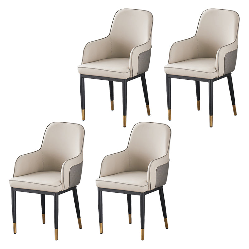 Silla auxiliar de comedor de estilo moderno Sillón de cocina con patas de metal