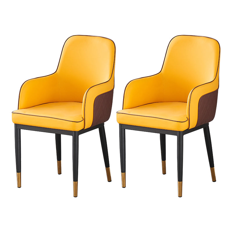 Silla auxiliar de comedor de estilo moderno Sillón de cocina con patas de metal