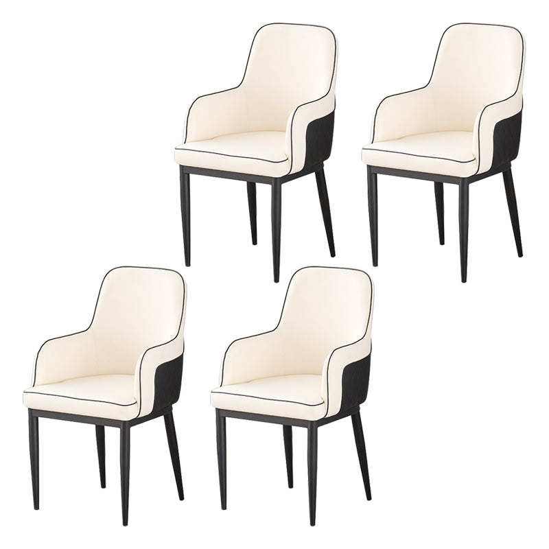 Silla auxiliar de comedor de estilo moderno Sillón de cocina con patas de metal
