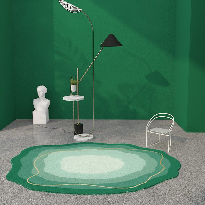 Stylish Novelty Shape Carpet Trendy Area Rug Polyester Anti-Slip Backing Carpet for Home Decor