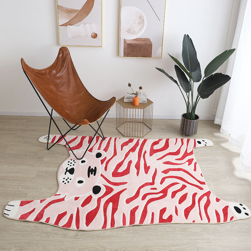 Unique Indoor Carpet Funky Animals Pattern Rug Living Room Polyester Carpet with Non-Slip Backing