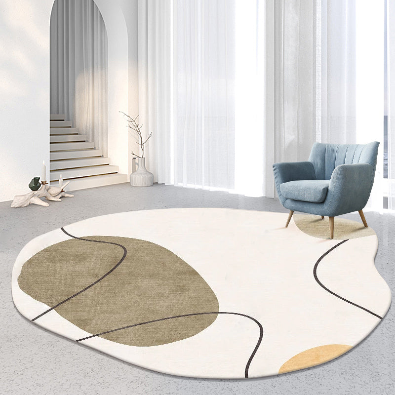 Kleurrijk modern vloerkleed kleurblok polyester gebied tapijt anti-slip gemakkelijke tapijten voor huisdecoratie