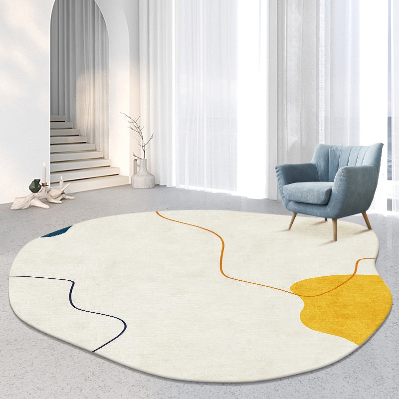 Kleurrijk modern vloerkleed kleurblok polyester gebied tapijt anti-slip gemakkelijke tapijten voor huisdecoratie
