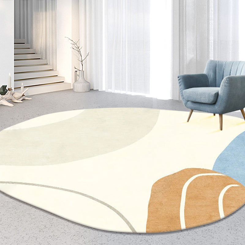 Chic Moderner Bereich Teppich Farbblock Polyester Fläche Teppich Flecken widerstandsfähiger Teppich für Wohnkultur