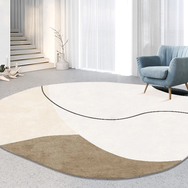 Chic Moderner Bereich Teppich Farbblock Polyester Fläche Teppich Flecken widerstandsfähiger Teppich für Wohnkultur
