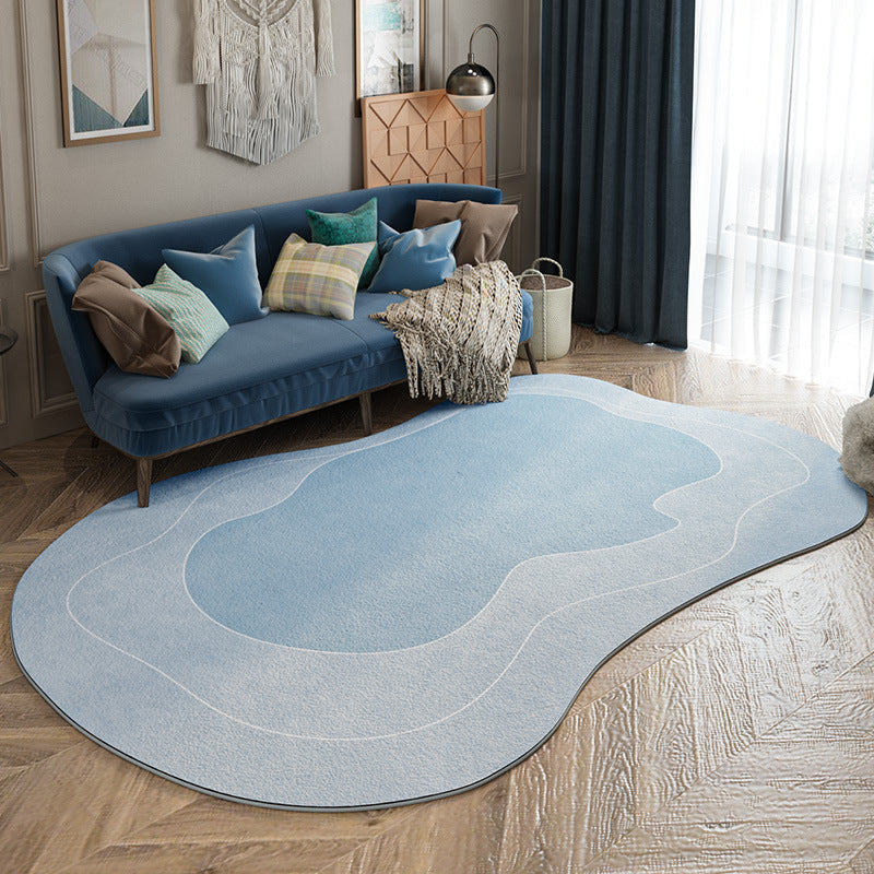 Novelty Ombre Printed Rug Polyester Area Carpet Non-Slip Backing Indoor Rug for Living Room