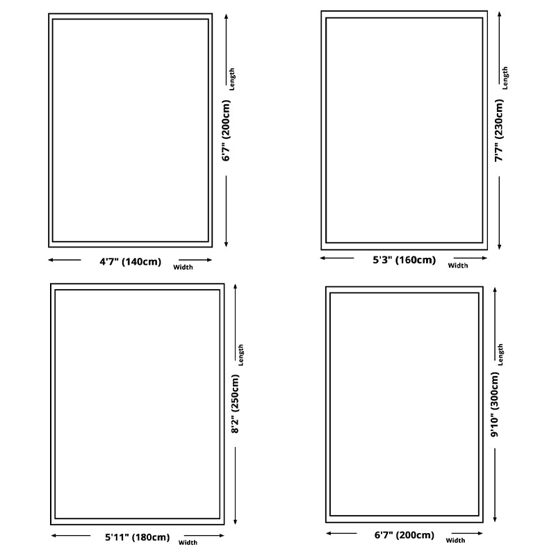 Minimalist Indoor Rug Washable Carpet Polyester Stain Resistant Area Rug for Living Room