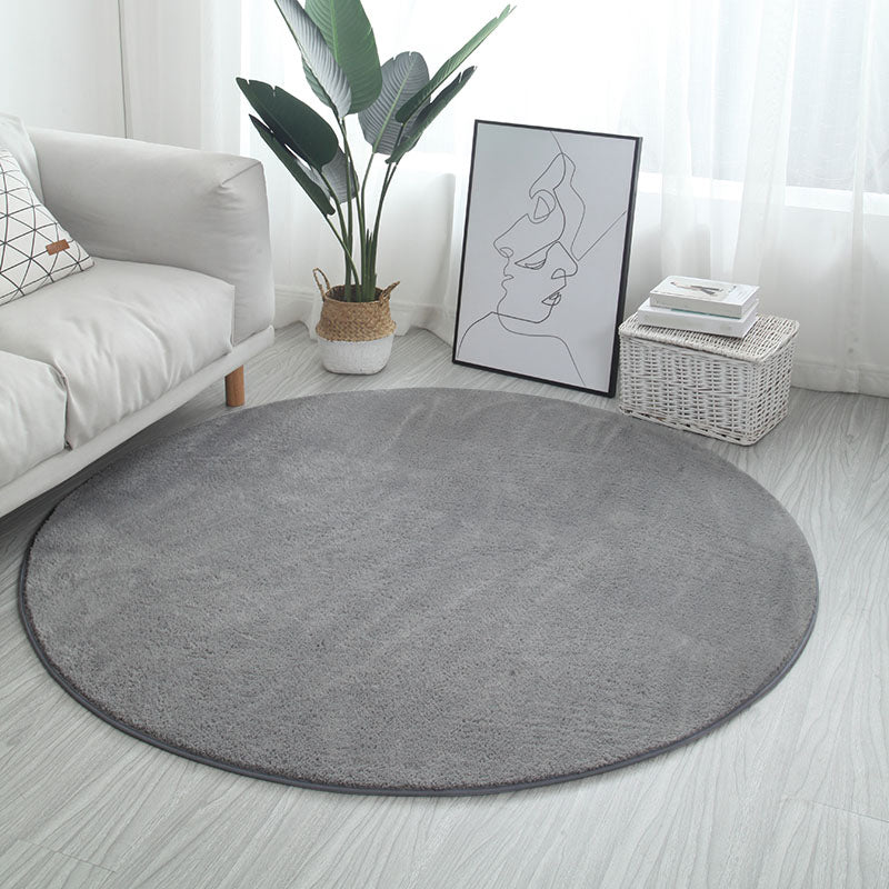 Alfombra casual gris mezcla alfombra de color sólido alfombra sin deslizamiento para sala de estar para sala de estar