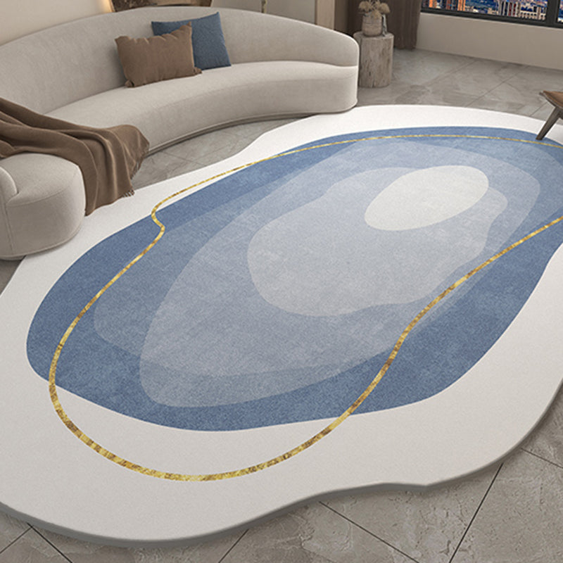 Ausgefallener Wohnzimmer Teppich Farbblock Polyester Fläche Teppich nicht rutschfestem Hintergrund Teppich
