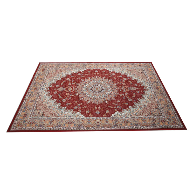 Reclaimed Medallion Print Rug Polyester Indoor Rug Stain Resistant Area Carpet for Living Room