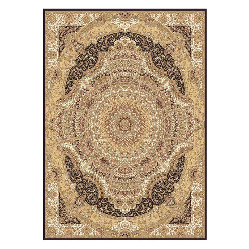 Reclaimed Medallion Print Rug Polyester Indoor Rug Stain Resistant Area Carpet for Living Room