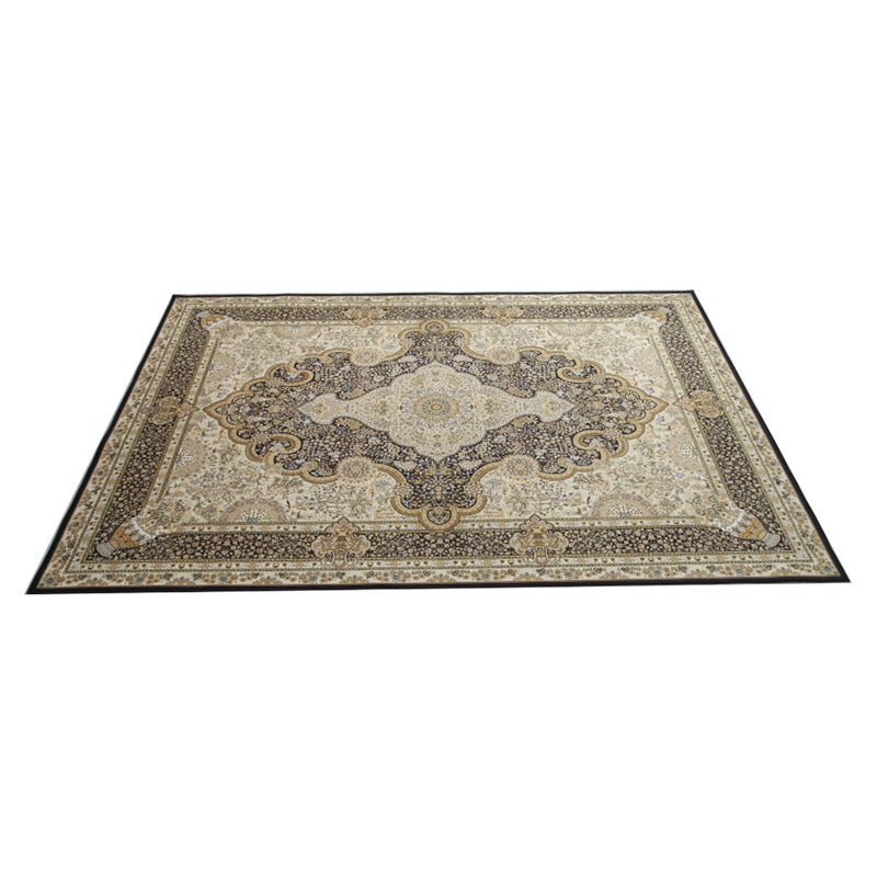 Alfombra de estampado de baldosas marroquí tradicional alfombra resistente a manchas de alfombra de poliéster para sala de estar para sala de estar