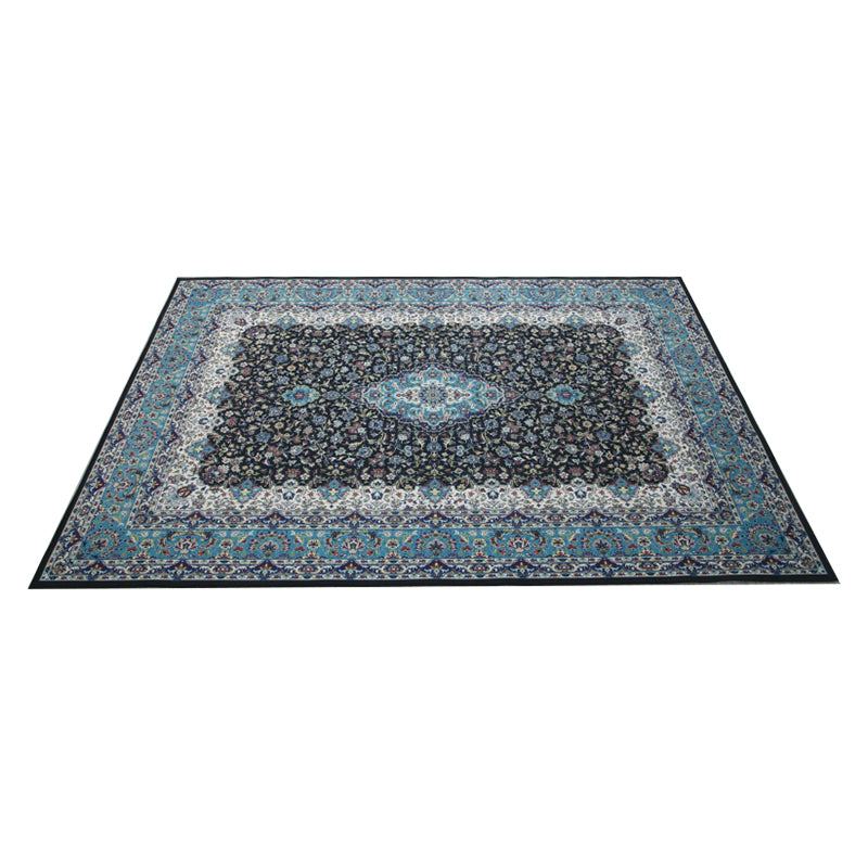 Alfombra de estampado de baldosas marroquí tradicional alfombra resistente a manchas de alfombra de poliéster para sala de estar para sala de estar