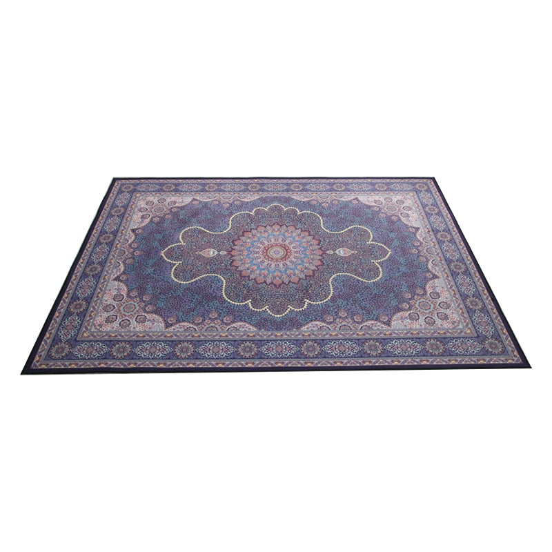 Alfombra de estampado de baldosas marroquí tradicional alfombra resistente a manchas de alfombra de poliéster para sala de estar para sala de estar