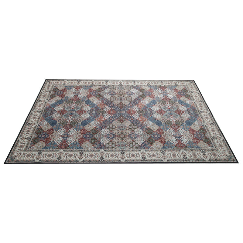 Traditioneller Medaillon -Druckteppich Polyester Innenblatt Teppichfleck -Widerstandsbereich Teppich für Wohnzimmer