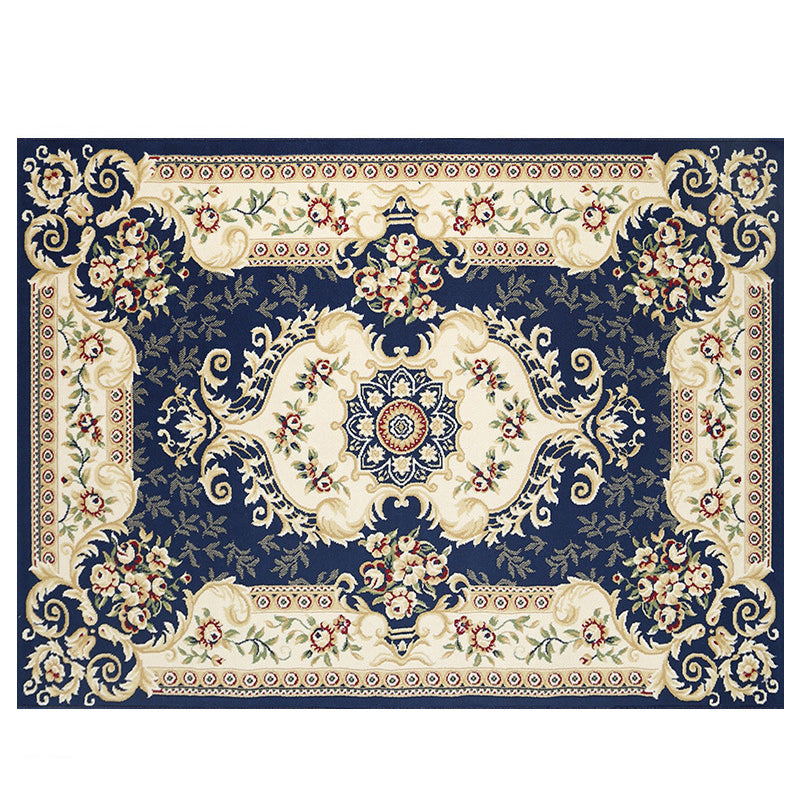 Beige traditionelle Fläche Teppichmedaillon Muster Polyester Fläche Teppich Easy Care Teppich für Wohnzimmer