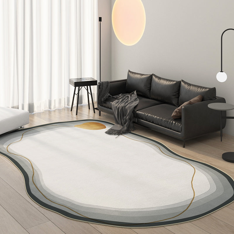 Simplicity Transitional Print Carpet Polyester Indoor Carpet Stain Resistant Rug for Living Room