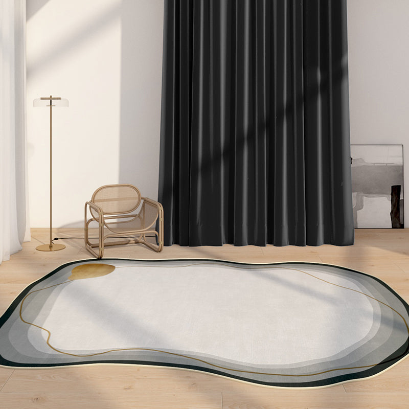 Simplicity Transitional Print Carpet Polyester Indoor Carpet Stain Resistant Rug for Living Room