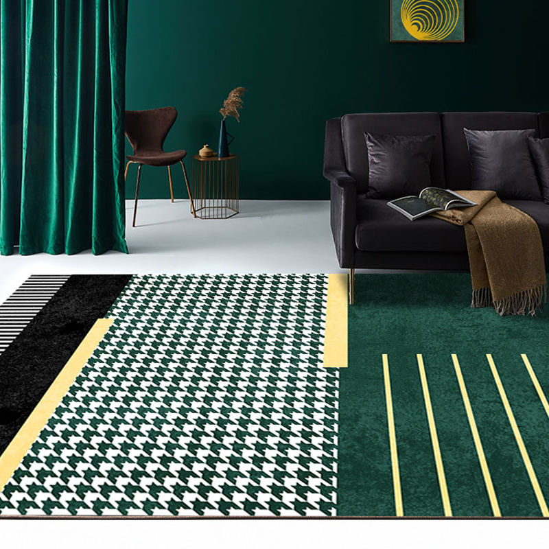 Orange Modern Rug Blending Color Lump Rug Stain Resistant Rug for Living Room