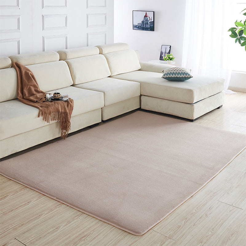 Comfort Plain Shag Rug Polyester Indoor Carpet Non-Slip Backing Area Carpet for Home Decoration