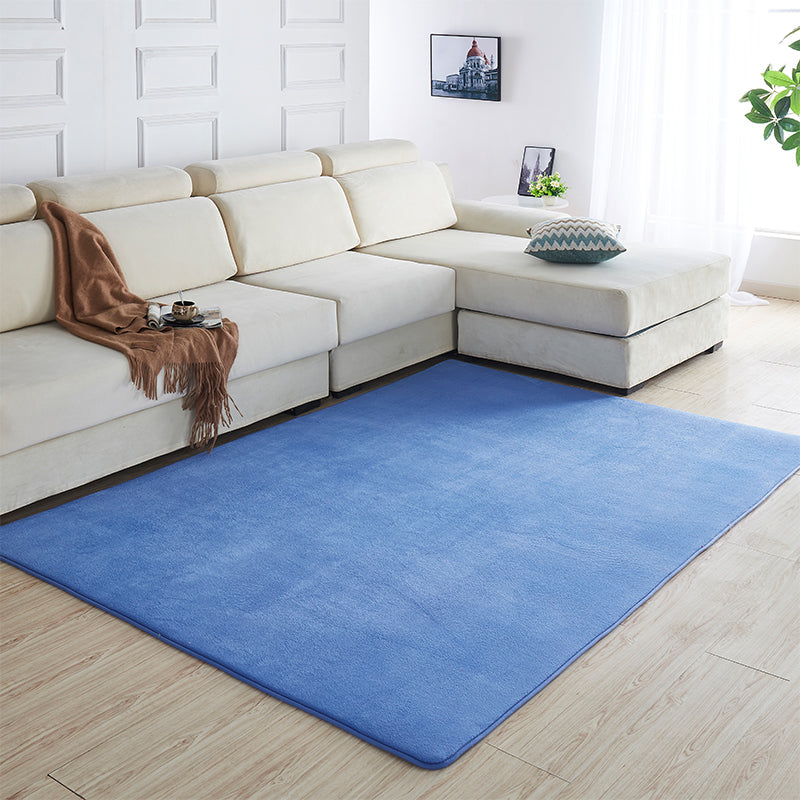 Comfort Plain Shag Rug Polyester Indoor Carpet Non-Slip Backing Area Carpet for Home Decoration