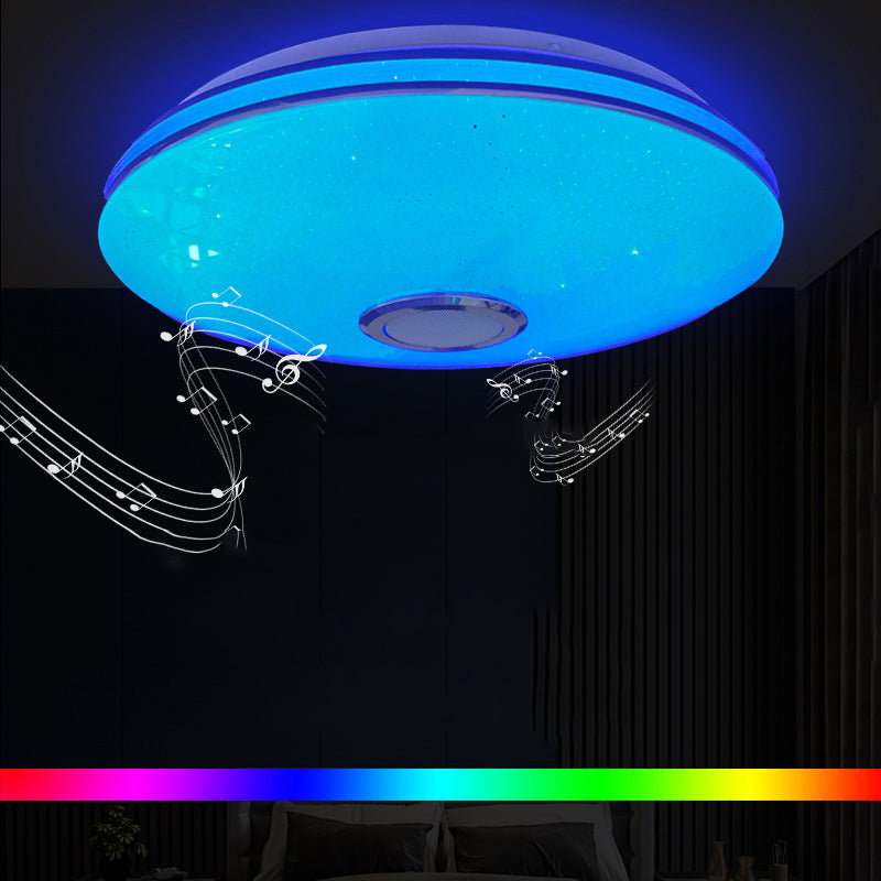 Contemporary Intelligent Flush Mount Ceiling Light with Acrylic Shade for Living Room