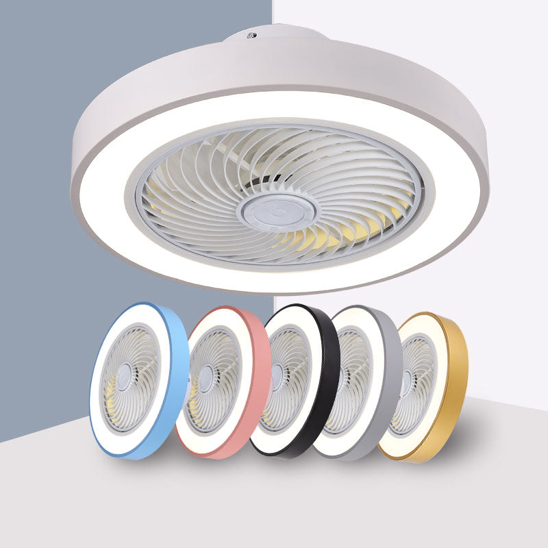 Windkanal-LED-Deckenlüfter Makkaronstil Metal Schlaf