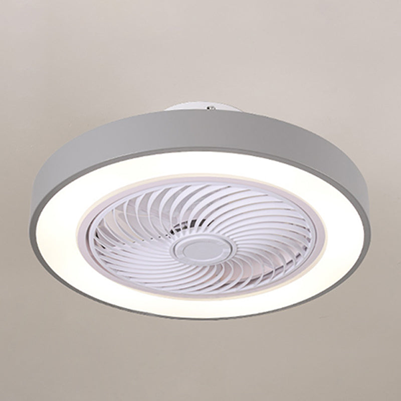 Windkanal-LED-Deckenlüfter Makkaronstil Metal Schlaf