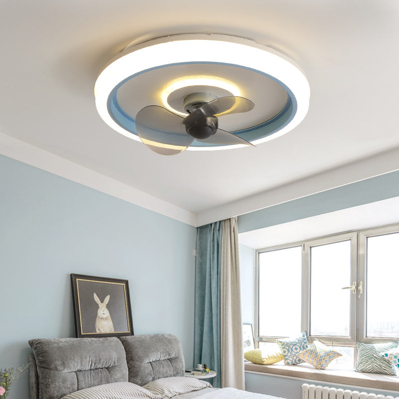 Acrylhalo -Ring Deckenlüfter Leuchte Makkaron Minimalist LED Semi Flush Leuchte