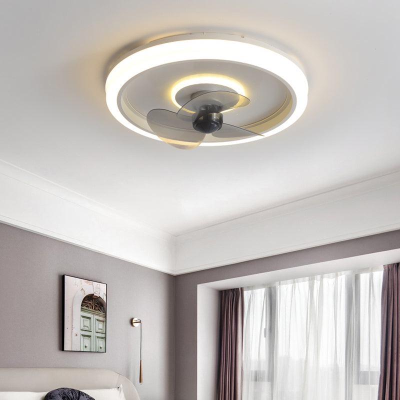 Acrylhalo -Ring Deckenlüfter Leuchte Makkaron Minimalist LED Semi Flush Leuchte
