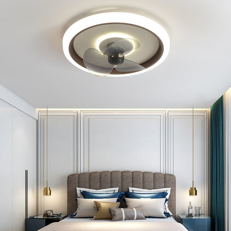 Acrylhalo -Ring Deckenlüfter Leuchte Makkaron Minimalist LED Semi Flush Leuchte