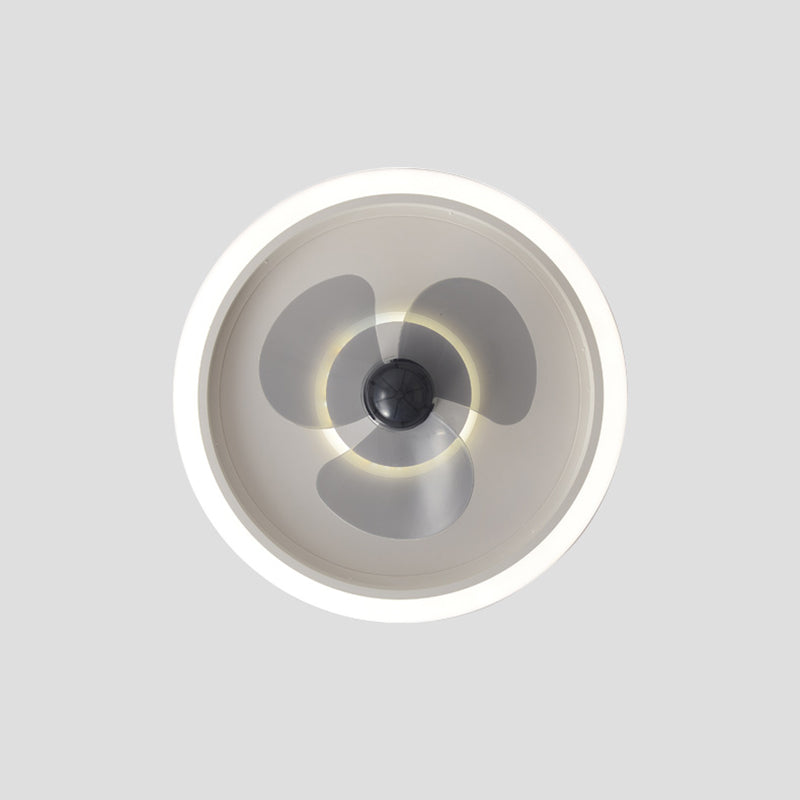 Acrylhalo -Ring Deckenlüfter Leuchte Makkaron Minimalist LED Semi Flush Leuchte