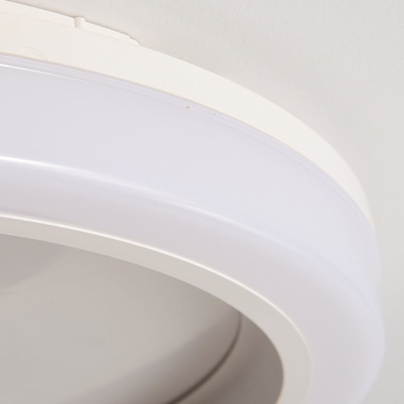 Acrylhalo -Ring Deckenlüfter Leuchte Makkaron Minimalist LED Semi Flush Leuchte