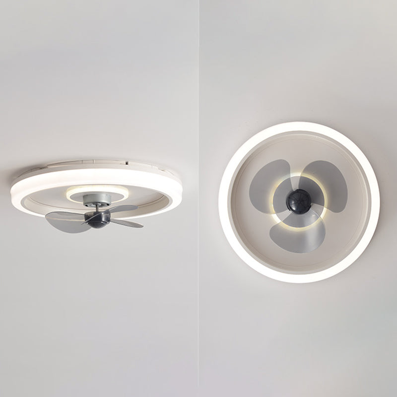 Acrylhalo -Ring Deckenlüfter Leuchte Makkaron Minimalist LED Semi Flush Leuchte