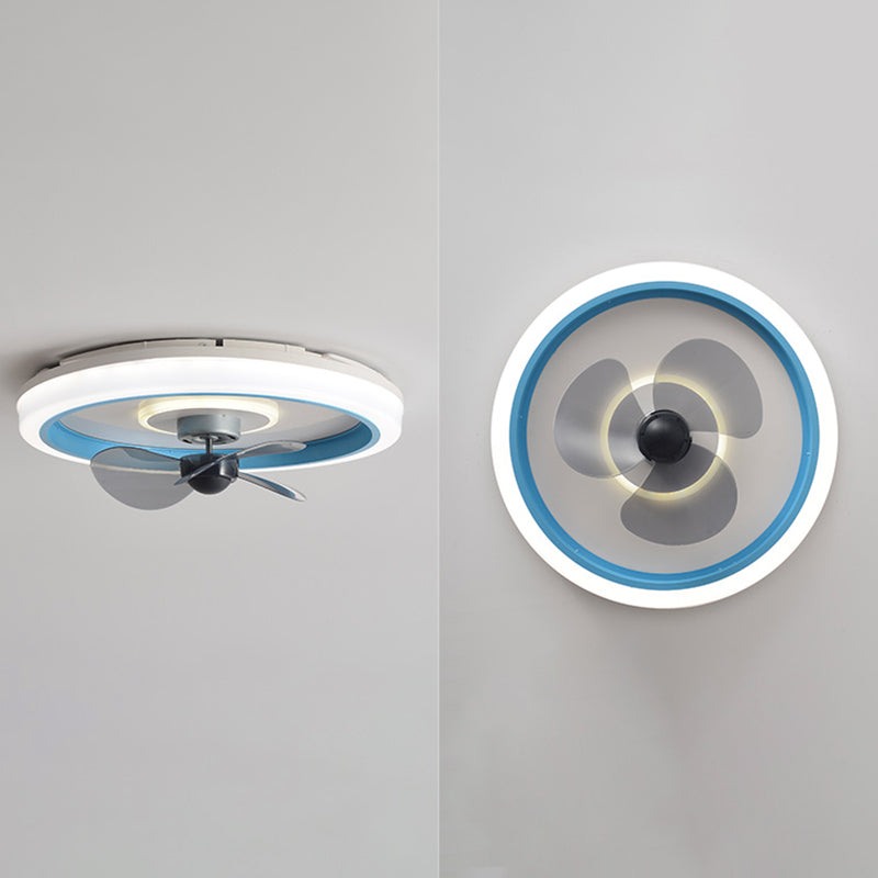 Acrylhalo -Ring Deckenlüfter Leuchte Makkaron Minimalist LED Semi Flush Leuchte