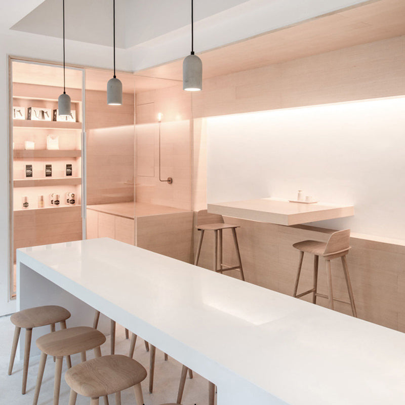 Lámpara colgante gris de cemento simple y simple para la sala de estar para la sala de estar