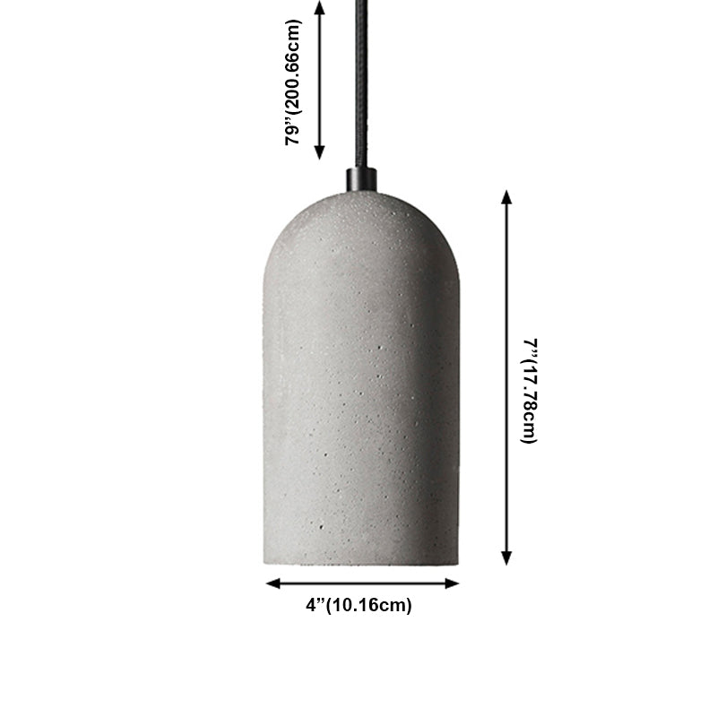 Lámpara colgante gris de cemento simple y simple para la sala de estar para la sala de estar