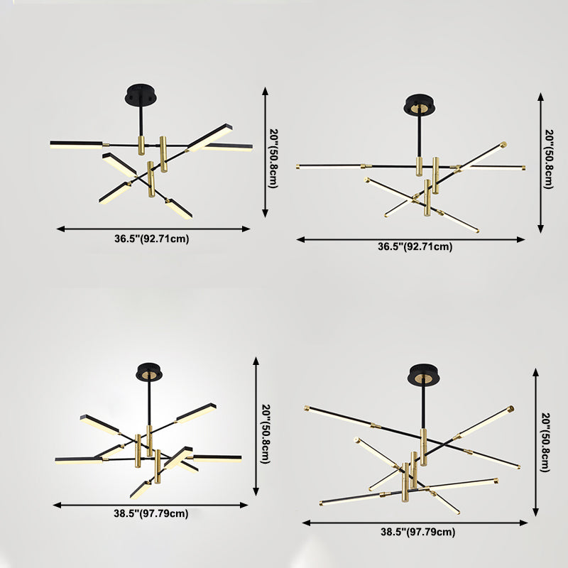 Postmodern metalen multi-tier kroonluchter verlichtingsarmatuur LED kroonluchter hanger voor zitkamer