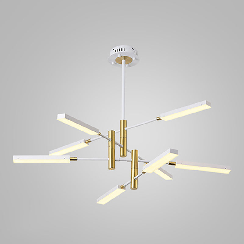 Postmodern unieke metalen lineaire kroonluchter verlichtingsarmaturen Restaurant Hangende kroonluchter