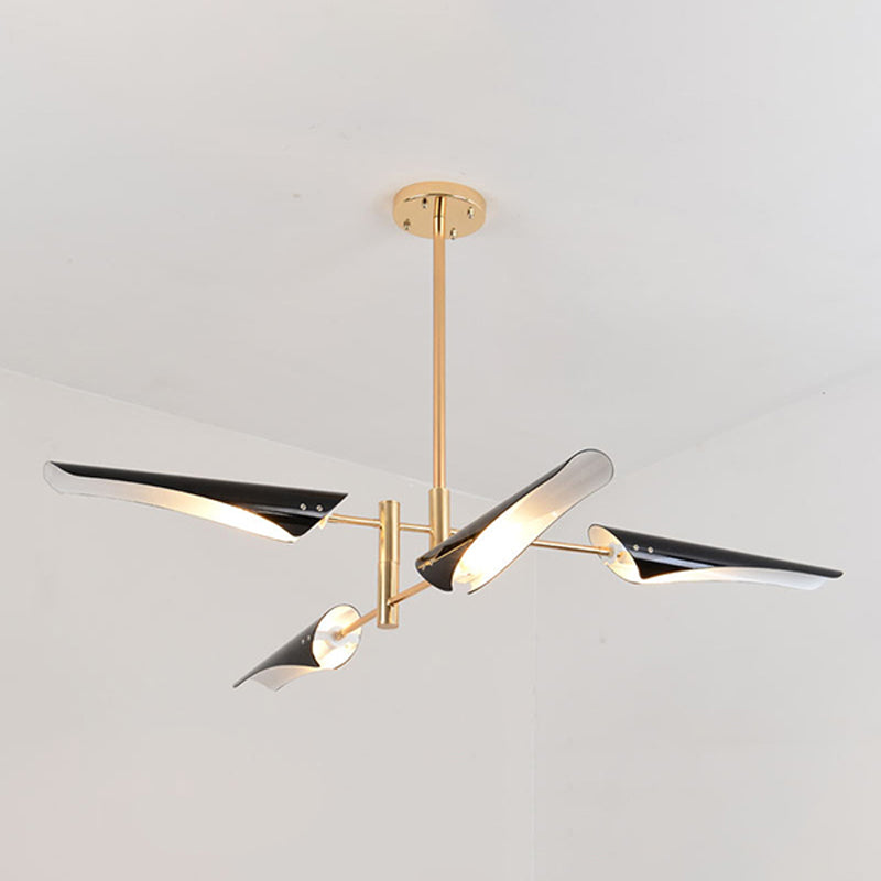 Metalen kroonluchter verlichtingsarmatuur postmoderne kroonluchter hanger licht voor zitkamer