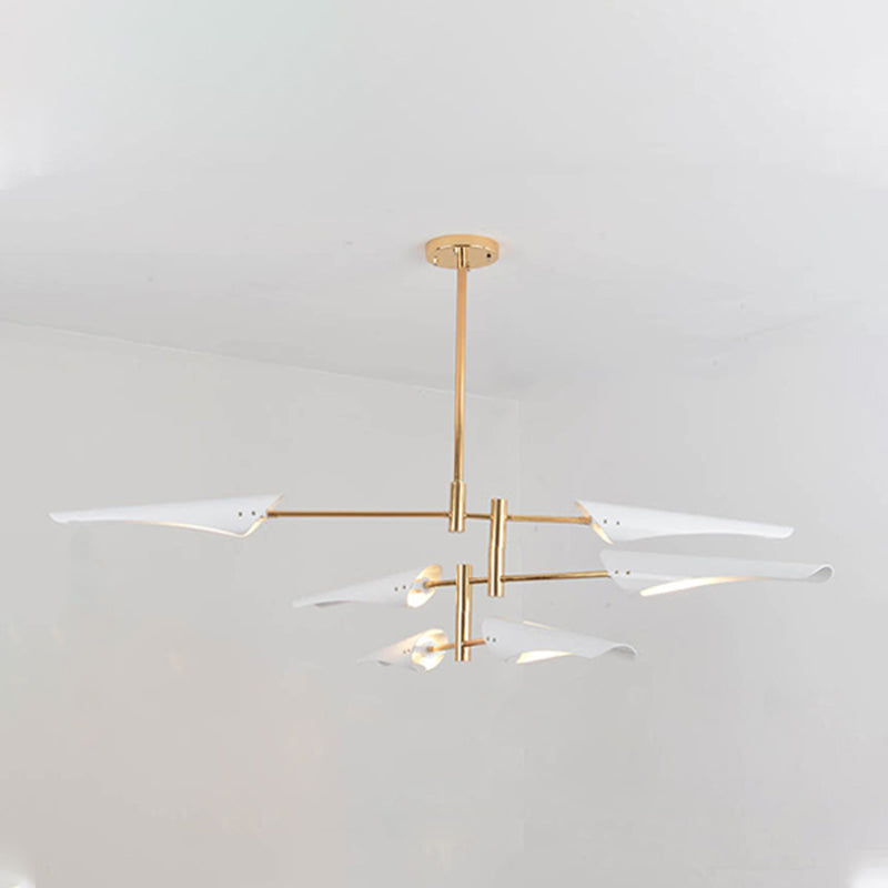 Metalen kroonluchter verlichtingsarmatuur postmoderne kroonluchter hanger licht voor zitkamer