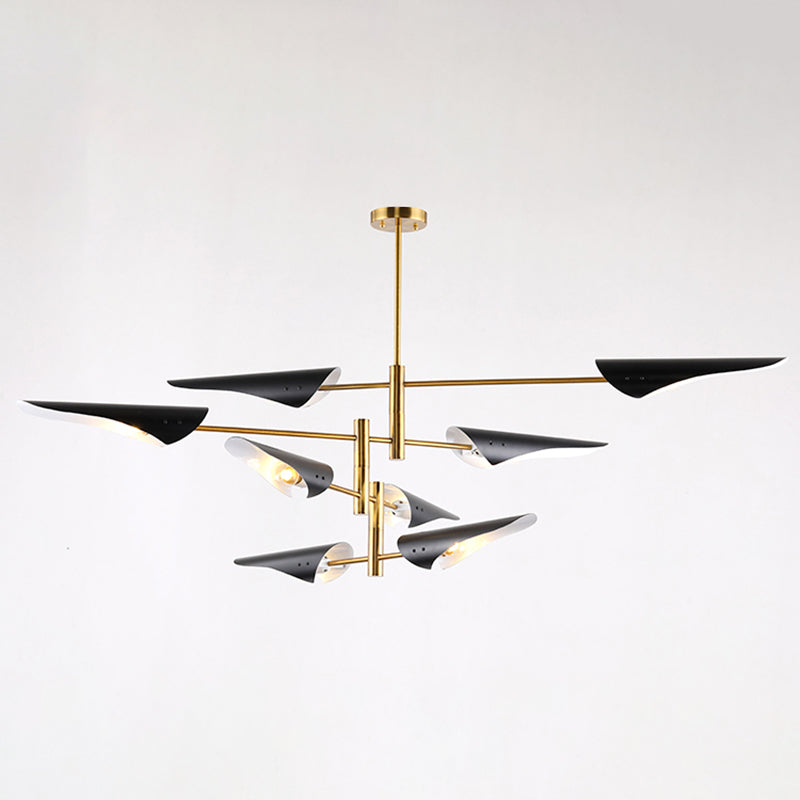 Metalen kroonluchter verlichtingsarmatuur postmoderne kroonluchter hanger licht voor zitkamer