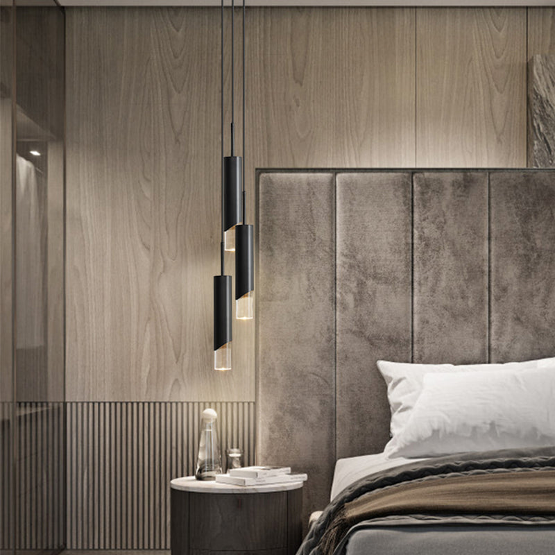 Lampada a led Lampada Simplicità Illuminazione a sospensione con una chiara tonalità acrilica per camera da letto