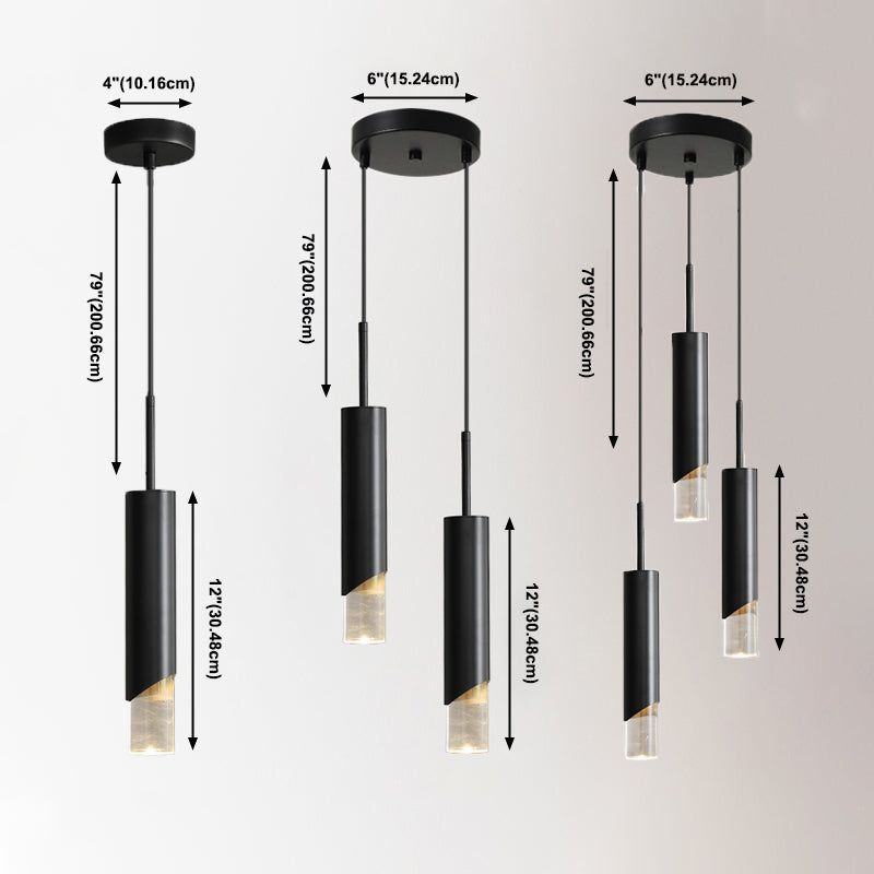 Lampada a led Lampada Simplicità Illuminazione a sospensione con una chiara tonalità acrilica per camera da letto